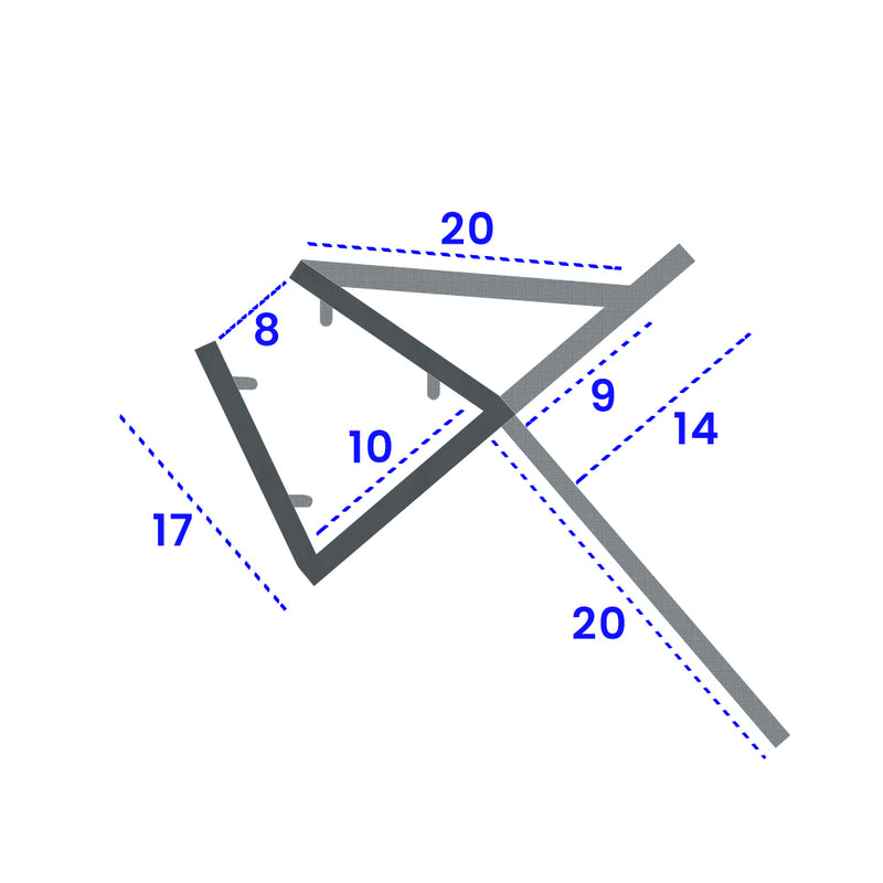 Straight Shower Seal for Glass Thickness 8mm to 10mm – 15mm to 20mm Gap