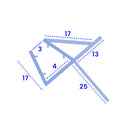 Clear Shower Screen Seal for 3-4mm Glass Gaps up to 25mm (Various Lengths)