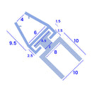 High-Quality Shower Screen Seal for 4-6mm Glass (800mm, 900mm, 1400mm, 2000mm)