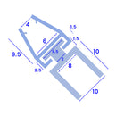 High-Quality PVC Versatile Shower Seal for Glass Thicknesses of 4mm, 5mm, and 6mm