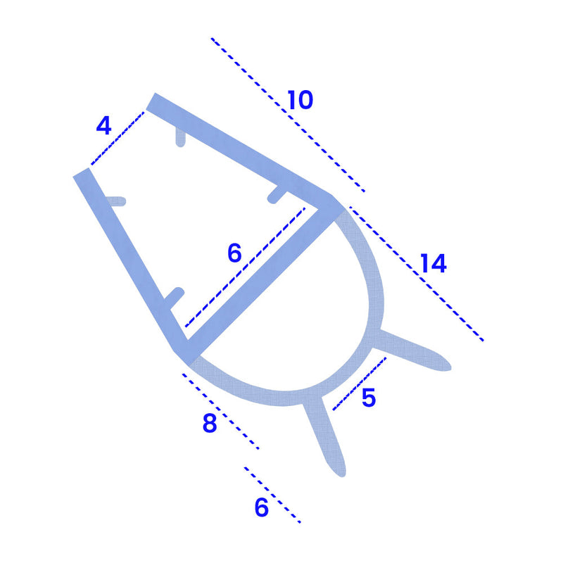 Premium Clear Seal for 4-6mm Glass Horizontal Installation