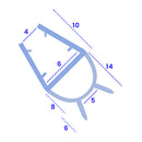 High Quality Shower Screen Seal for Straight Glass Applications (Lengths of 800mm, 900mm, 1400mm, and 2000mm)