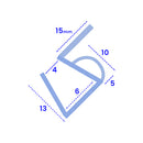 Clear Shower Screen Seal for 4-6mm Glass (Lengths of 800mm, 900mm, 1400mm, and 2000mm)