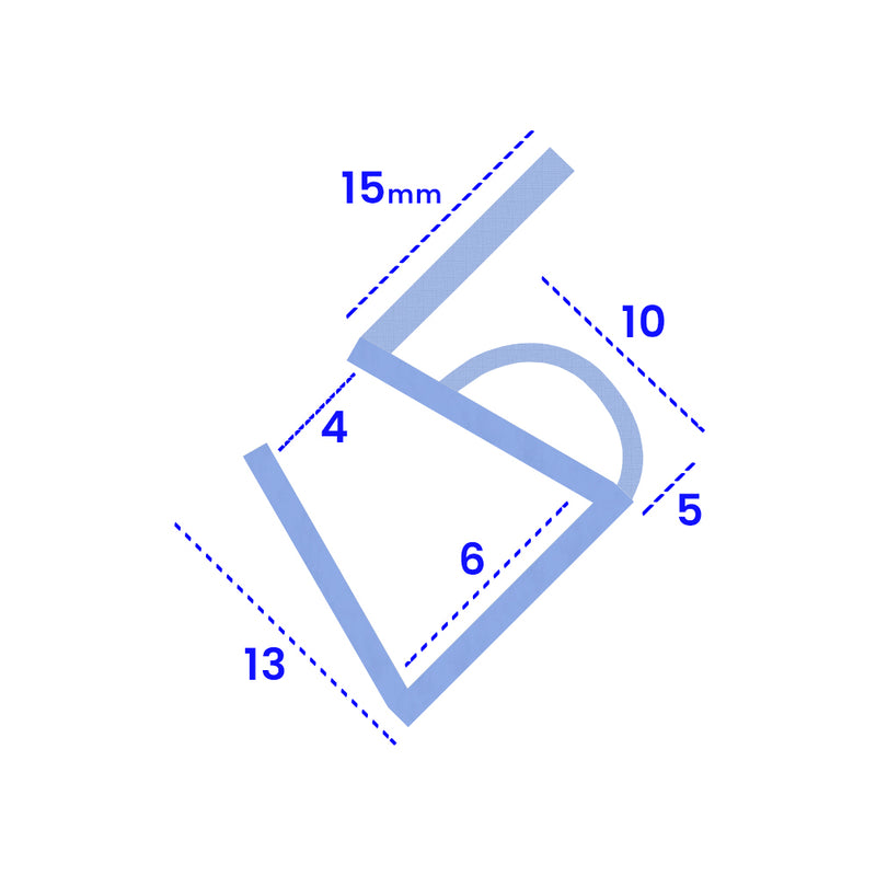 Precision-Fit Clear Seal For 4-6mm Glass Ideal for Horizontal Use