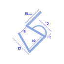Premium Clear Seal for 8-10mm Glass Horizontal Use Custom Length Options