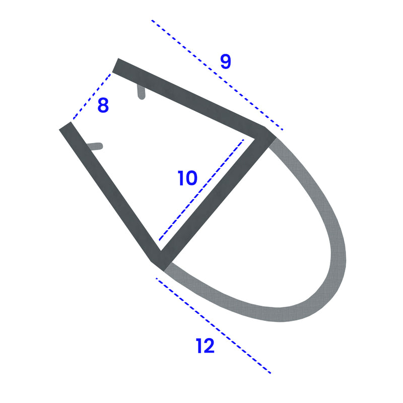 Durable Horizontal Seal for 8-10mm Glass – 2000mm &amp; 2500mm