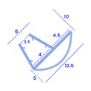 Clear Rigid PVC U Section Seal For 3mm to 4mm Glass With Gap Sealing