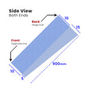 Tapered Shower Screen Seal for Uneven Gaps (900mm)