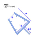 Tapered Shower Screen Seal for Uneven Gaps (900mm)
