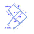 Professional-Grade Clear Corner Seals for 90° Glass Connections