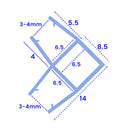 Premium Tight-Fit Glass Corner Seal Custom Lengths Available