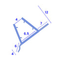 Clear Shower Screen Seal for 4-6mm Glass Gaps (800mm, 900mm, 1400mm, 2000mm)