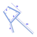 High-Quality Clear PVC Shower Seal – Fits 6-8mm Glass Seals Gaps from 22mm to 26mm