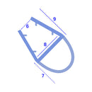 Versatile Shower Seal for Straight Glass Custom Curved Options Available