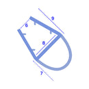 High-Quality Rigid PVC Shower Screen Seal for Bath & Shower Doors (800mm, 900mm, 1400mm, 2000mm)