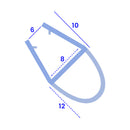 High-Quality Rigid PVC Shower Screen Seal for Bath & Shower Doors (Available in Multiple Lengths)