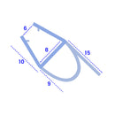 High Quality Rigid PVC Shower Screen Seal for Bathrooms (Various Lengths)