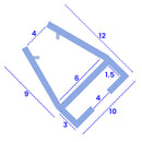 High Quality Shower Screen Seal for 4-6mm Glass (Lengths of 800mm to 2000mm)