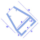 High Quality Rigid PVC Shower Screen Seal for Easy Installation (Lengths of 800mm, 900mm, 1400mm, 2000mm)