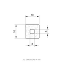 10mm Neoprene Seal for Boats Watertight & UV-Proof - Per Metre