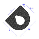 Closed-Cell Sponge D Seal 10mm x 9mm Waterproof, Airtight & Durable – Per Metre