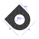 Professional-Grade Sponge D Rubber Seal 12mm x 12mm High Compression & Durable