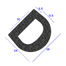 Professional-Quality D-Shaped Rubber Seal 28mm x 24mm Long-Lasting & Reliable