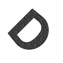 Large Sponge D-Shaped Rubber Seal – 28mm x 24mm (Sold Per Metre)