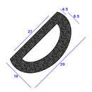 Large D-Section Sponge Rubber Seal for Hatches and Lockers