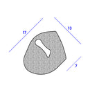 Jaguar XK Door Seal 17mm x 13mm EPDM Cantrail Sponge Seal - Sold Per Metre