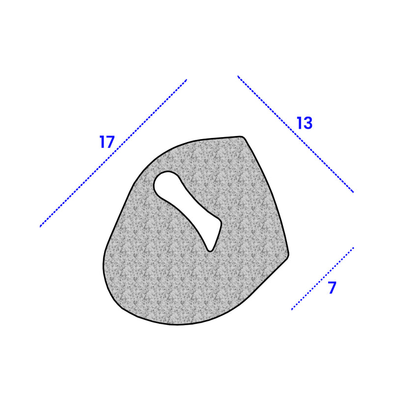 Jaguar XK Door Seal 17mm x 13mm EPDM Cantrail Sponge Seal - Sold Per Metre