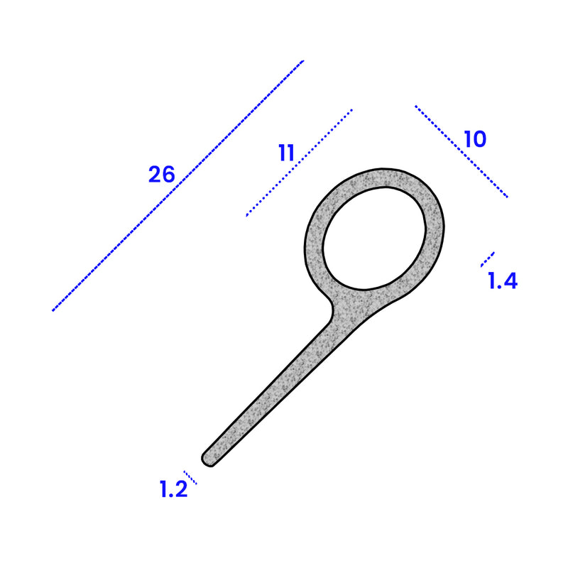 26mm x 10mm Sponge P Door Seal for Triumph Herald & Spitfire