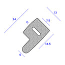 High-Quality MGB Radiator & Bonnet Sponge Seal – 24mm x 13mm
