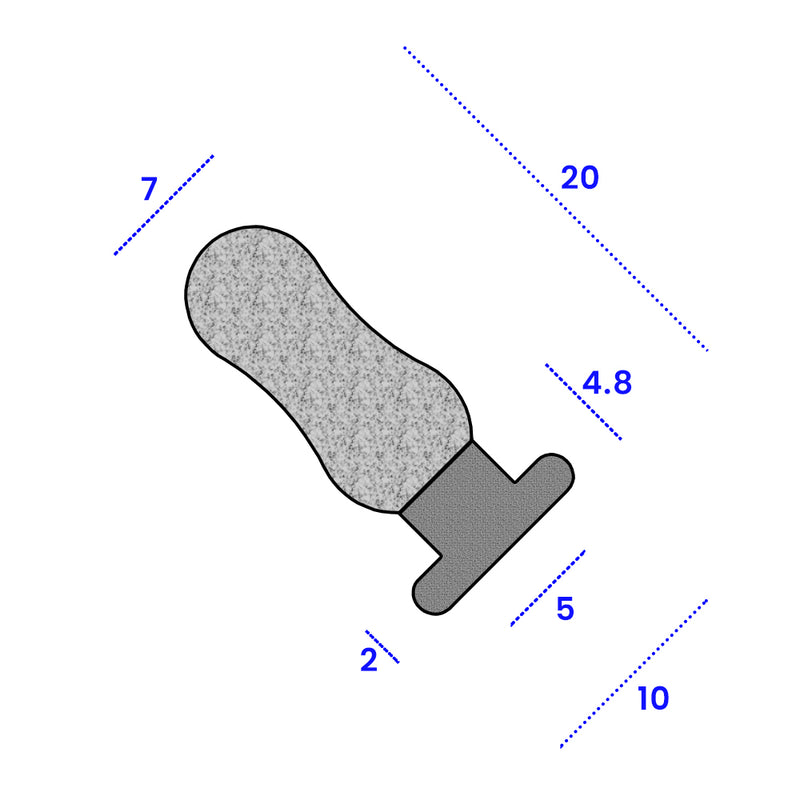 Tailgate Seal for Automotive & Industrial Use – 10mm x 20mm