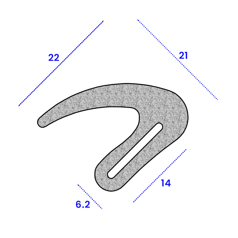 Multi-Purpose Door Seal for Land Rover – 22mm x 21mm