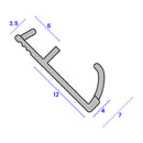 White 12mm Flat Flipper Weatherseal Stop Drafts & Leaks Easy Insertion - Per Metre