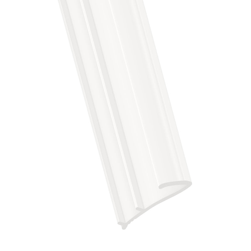 White 12mm Flat Flipper Weatherseal Stop Drafts &amp; Leaks Easy Insertion - Per Metre