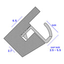 Premium White Angled Flipper Weather Seal 10mm High Easy Fit for Windows & Doors