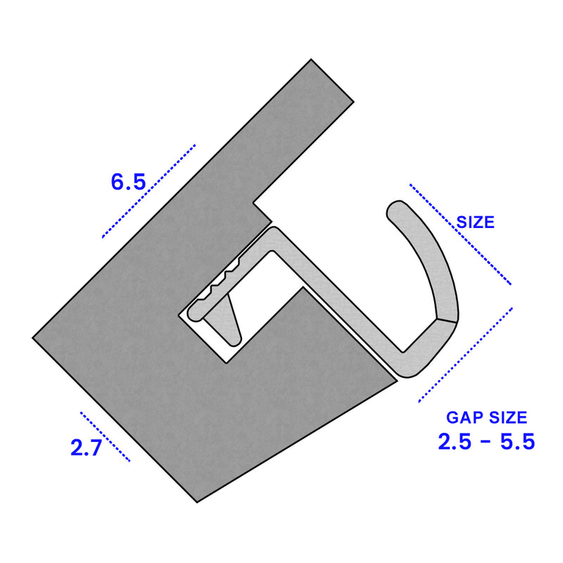 Brown 12mm Angled Flipper Weatherseal High-Performance Draught & Water Seal for Windows