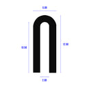 Precision Black EPDM U-Channel Profile 5mm x 12mm