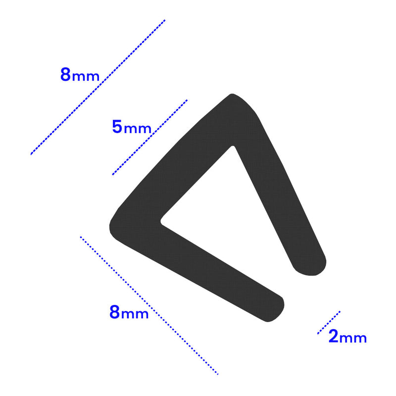 Weather-Resistant Black U-Seal for Automotive and Marine Use