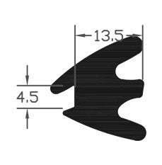 Heavy Duty Wedge Gasket Seal For Door Sealing  - 50m