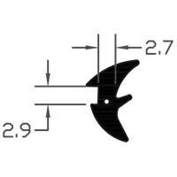 High Impact TPE Black Wedge Gasket Seal For Reliable Protection - 200m