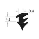 Heavy Duty UPVC Black TPE Wedge Gasket Seal - 150m