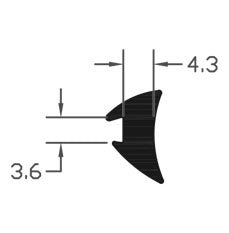 High Impact TPE Black Wedge Gasket Seal Ultimate Sealing Solution - 150m