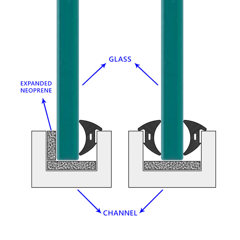 Universal Wedge Gasket for 4mm Gap – Aluminium & uPVC