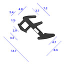 4mm Slot Glazing E Gasket Seal Watertight Window Seal