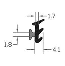 High Quality Aluminium Black TPE E-Gasket Seal - 230m