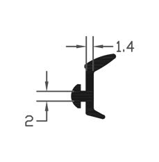 High Performance TPE Black E-Gasket Seal For Superior Door Protection - 150m