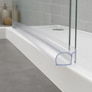 Clear PVC Bi-Fold Shower Seal for Bath Screens (900mm & 2000mm)